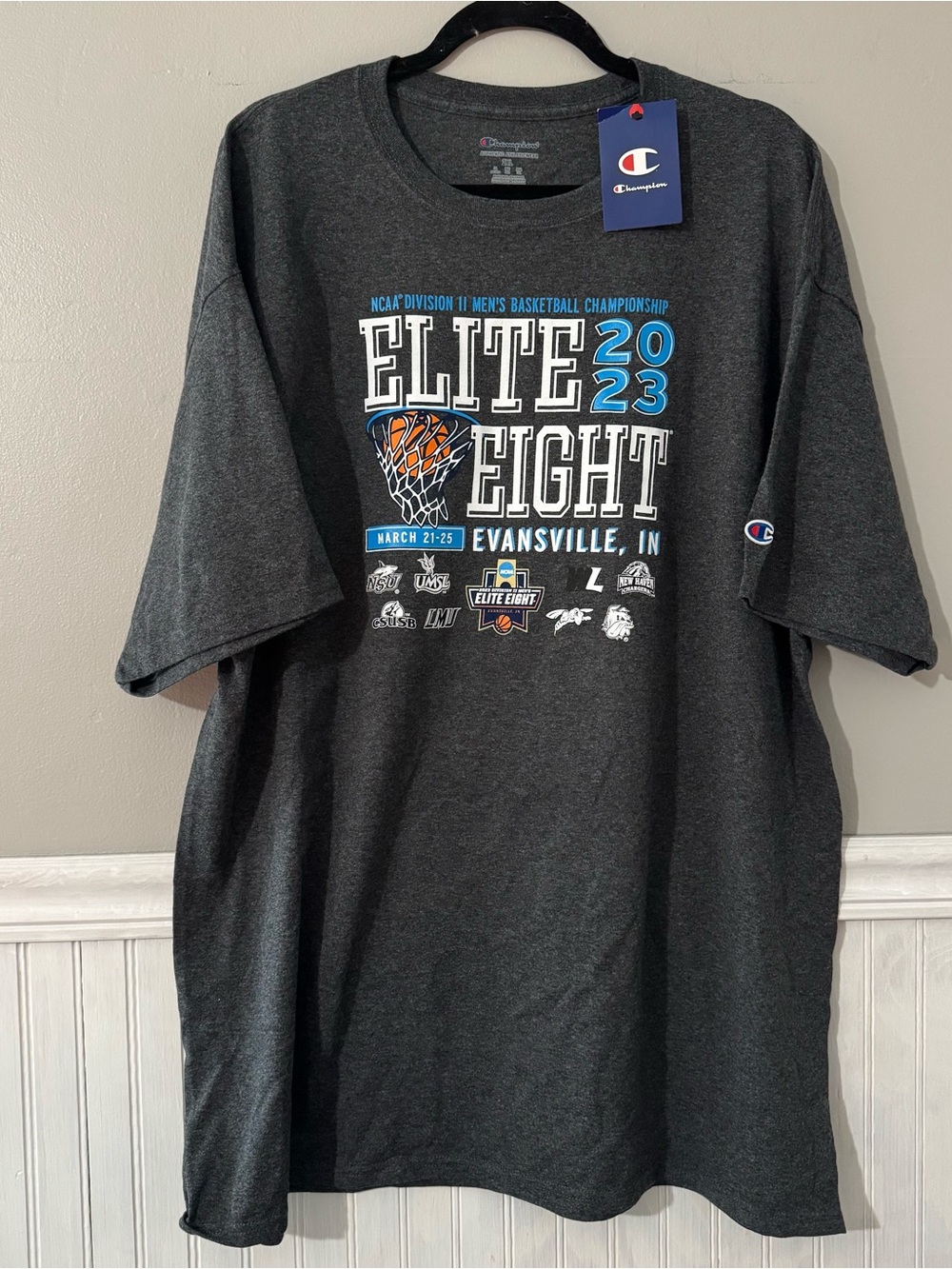 2023 NCAA Division II Men's Basketball Tournament Elite Eight T-Shirt 2XL NWT